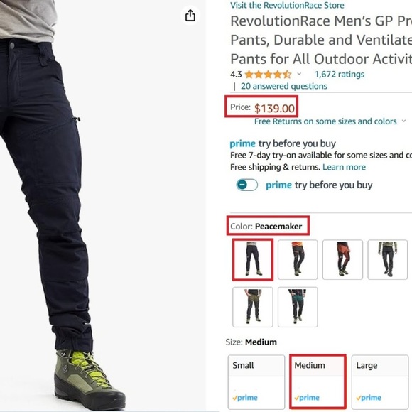 RevolutionRace Men’s GP Pro Pants, Durable and Ventilated Pants for All Outdoors - Picture 2 of 8